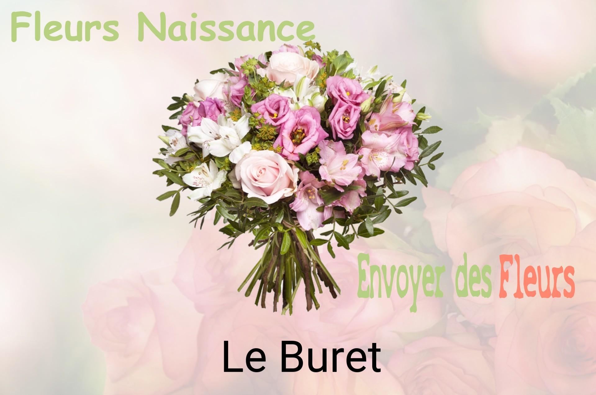 Bouquet de fleurs de naissance livré à Le Buret